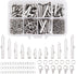 Beadthoven All 6 Size Slide On End Clasps with Extender Chains Jump Rings Lobster Clasps Cord Tube Crimp Ends Findings for Multi-Strand Necklace B...