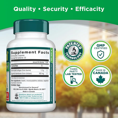 Genacol Collagen & Natural Eggshell Membrane | Achieve Rapid Joint Relief in as little than Just 5 Days| Patented hydrolyzed collagen joint suppor...