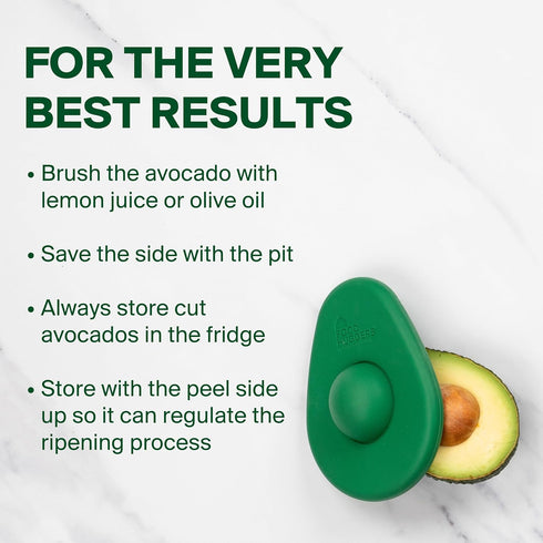 Food Huggers Avocado Huggers 2pc Silicone Reusable Avocado Savers with Pit Storage | BPA Free, Dishwasher Safe Holder | Large & Small Set...