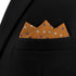 S&W SHLAX&WING Pocket Squares for Men Orange with Blue White Dots Color Edge for Suit...