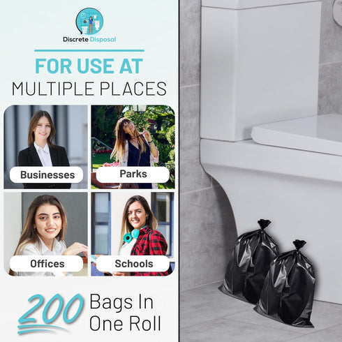 Discrete Disposal Bags - Pop Up Box Design, Sanitary disposal bags feminine and personal use...