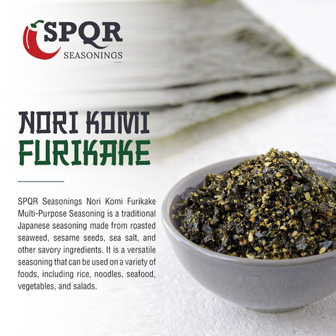 Nori Komi Furikake Multi-Purpose Rice Seasoning XL 8 oz. Jar Sugar Free by SPQR Seasonings...