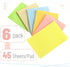 Mr. Pen- Lined Sticky Notes 4x6, 6 Pads, 45 Sheets/Pad, Pastel Color, Sticky Notes with Lines, Sticky Pads, Sticky Note Pads, Colorful Sticky Note...