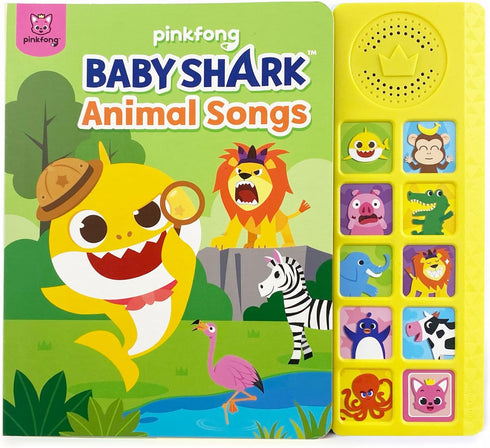 Baby Shark Animal Songs 10 Button Sound Book | Learning & Education Toys | Interactive Books for Toddlers 1-3 | Gifts for Boys & Girls...