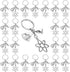 PHAETON 20PCS Science Symbol Keychain Atom Microscope Key Chain Biology Chemistry Teacher Gift Keyring Science Lovers Chemist Gift...