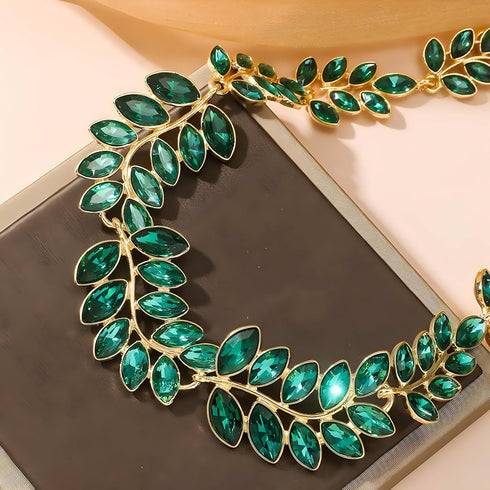 Women Rhinestones Vintage Choker Necklace Fashionable Legant Collarbone Chain Wedding Bridesmaid Girls Outdoor Party...
