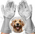 Dog Washing Gloves with Bristle Scrubbers, Reusable Silicone Gloves ideal for Pet Bathing, Massaging & Grooming (Gray)...