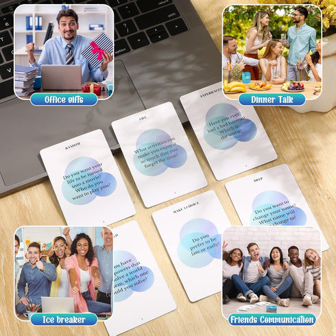 1 Box of Conversation Cards Games Icebreaker Deck Conversation Starters Relationship Building Icebreaker Games Team Building Activities for Office...