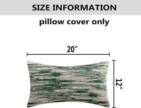 Home Brilliant Lumbar Throw Pillow Covers Green Farmhouse Decorations for Bedding Room Man Boy Party Outside, 2 Pieces(12 x 20 inches, 30x50 cm), ...