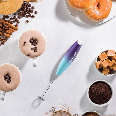 Powerful Handheld Milk Frother, Mini Milk Foamer, Battery Operated (Not included) Stainless Steel Drink Mixer for Coffee, Lattes, Cappuccino, Frap...