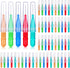 Patelai 50 Pieces Braces Brush for Cleaner Interdental Brush Toothpick Dental Tooth Flossing Head Oral Dental Hygiene Flosser Toothpick Cleaners T...