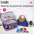 Luxja Sewing Accessories Organizer, Double-Layer Sewing Supplies Organizer for Needles, Scissors, Measuring Tape, Thread and Other Sewing Tools (N...