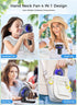 JZCreater Mini Handheld Fan,Portable Hand Held Fan, 15H Cooling Fan, Quiet 4 Speed, USB Rechargeable Battery Operated Desk Fan, Small Folding Elec...