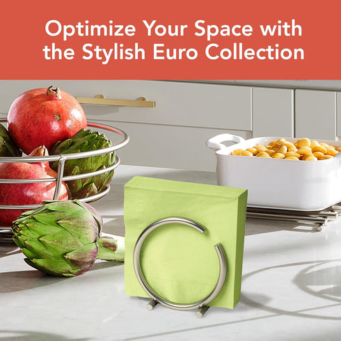Spectrum Diversified Euro Round Napkin Holder, Satin Nickel, Model Number: 50278...