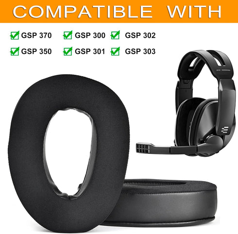 GSP350, GSP370 Cooling Gel Ear Pads Replacement Cover Cushions Compatible with Sennheiser GSP 370/350/303/302/301/300 Headphones,High-Density Nois...