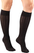Truform Compression Socks, 15-20 mmHg, Women's Dress Socks, Knee High Over Calf Length, Black Cable Knit, Small...