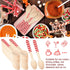 100 Pieces Wooden Spoons Disposable 5.5'' Christmas Disposable Wooden Spoon Pattern Wooden Spoons for Hot Chocolate Wooden Tasting Spoons for Cake...