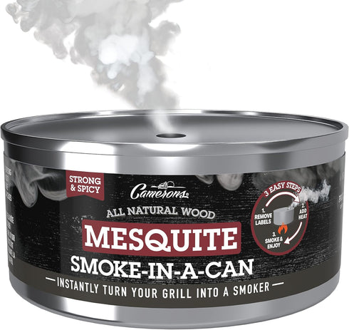 Smoking Wood Pellets - Instant Disposable Smoke Box Cans Turn Any Grill into a Smoker (Mesquite)- Single Pack of All Natural BBQ Wood...