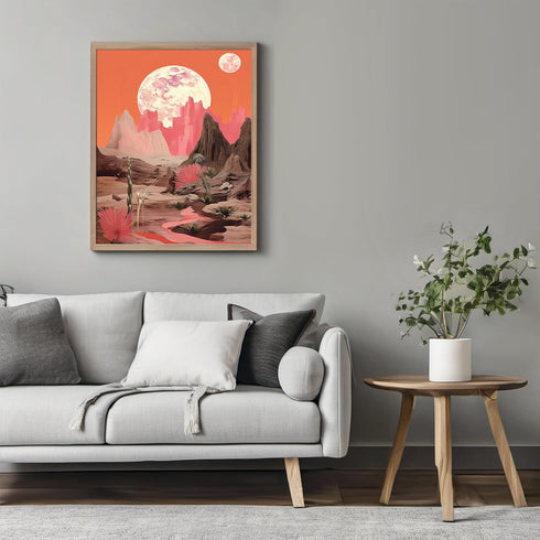 Posterizer 1 pcs-surreal landscape collage-Landscape & Nature Art-Abstract & Modern Art-Gift for Art Lovers-Gift for Nature, Surfers and Beach Lov...