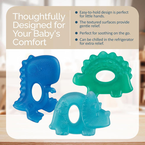 Itzy Ritzy Water-Filled Teethers - Cold Cutie Coolers Textured On Both Sides to Massage Sore Gums & Emerging Teeth - Can Be Chilled in Refrigerato...