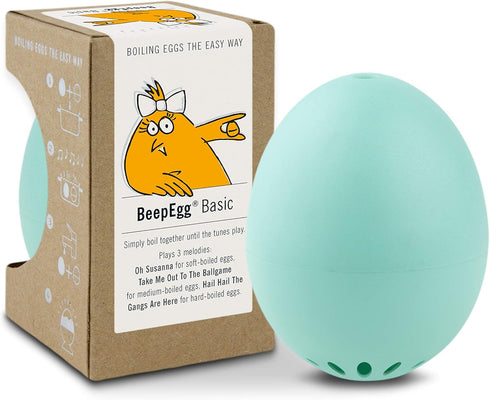 BeepEgg Basic Turquoise – Egg Timer for Boiling Eggs – Musical Egg Cooker for Soft, Medium, Hard Eggs – Food Safe – Singing Floating Egg Timer – E...