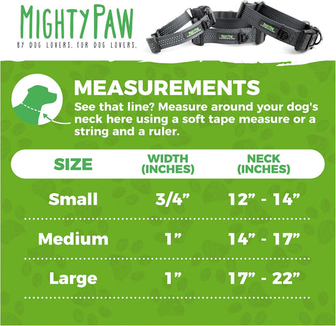 Mighty Paw Martingale Nylon Training Collar. Our Trainer Approved Limited Slip Collar. Modified Cinch Collar for Controlled Force for Optimal Trai...