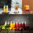 HIC Kitchen Reusable Rainbow Drinking Straws, 18/8 Stainless Steel, Set of 4 Straws with Cleaning Brush...