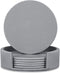 Coasters for Drinks, Thipoten Leather Coasters with Holder, Protect Furniture from Damage(6PCS, Grey)...