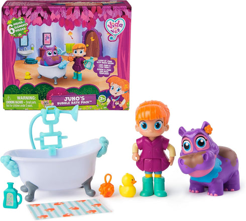 Juno’s Bubble Bath Pack with Vida & Color Changing Juno Action Figure & Doctor Kit Accessories, Kids Toys for Girls & Boys Ages 3 and up...