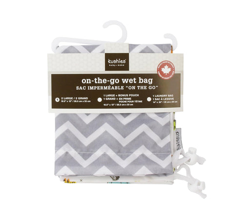 Kushies Baby 2 Piece On The Go Wet Bag, Large...