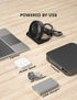 Small Desk Fan, 3 Speeds Silent Travel Fan, Portable mini Desktop Fan, 180° Foldable Table Fan, USB Powered Cooling Fan for Bedroom Home Office Ou...