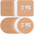 54 Pcs Cork Coasters 4 Inches with Adhesive, Cork Sheets Mats Bulk for Drinks, Plants, DIY Crafts, Office, 27 Pcs Curved-Edge Squares Cork Tiles a...