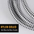 14 AWG Speaker Cable Wire 10 Feet with Gold-Plated Banana Tip Plugs-CL2 Rated-in Wall-Heavy Duty Nylon Braided, Oxygen-Free Copper (OFC)-White-wit...