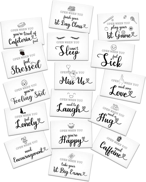 Open When Envelopes, University College Gifts, Leaving Home Gift, Custom Going Away to College Gift, College Daughter Son Gift, 16 Envelopes (B01H...
