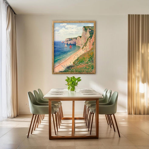 Posterizer 1 pcs-coastal scene-sea and boats-retro painting style 4-Coastal & Nautical Art-Gift for Street Art, Mural Fans -Decor for Home & Offic...