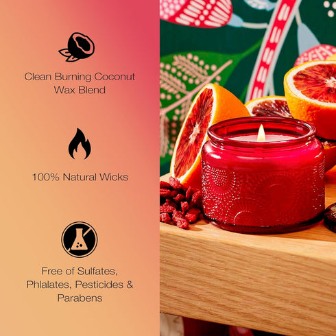 Voluspa Goji Tarocco Orange, Petite Candle Jar, 3.2 oz, 25 Hour Burn Time, Coconut Wax for Clean Burning, Handcrafted in the USA...