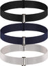 SATINIOR 3 Pieces elastic belt for women Elastic Waist Belt Invisible No Show Belt Adjustable Stretch Free-Buckle Belt for Jeans Pants Dresses Ski...