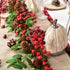 DearHouse 6FT Red Berry Christmas Garland with Pine Cone Garland Artificail Garland Indoor Outdoor Garden Gate Home Decoration for Holiday Winter ...
