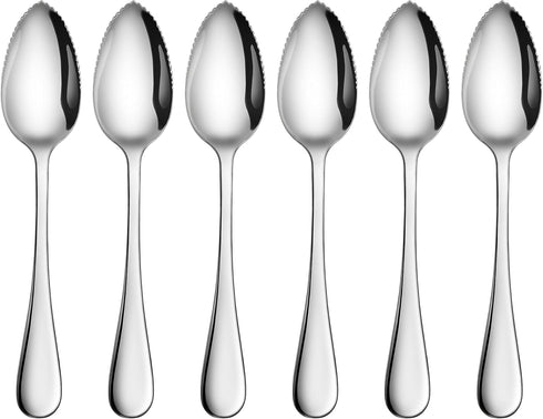 Artaste Rain 18/10 Stainless Steel (Silver (Set of 6), Grapefruit Spoon (6.35-Inch))...
