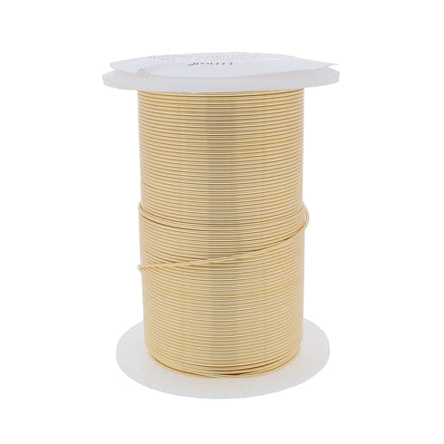 The Beadsmith Wire Elements 20-Gauge Lacquered Tarnish-Resistant Copper Wire for Jewelry Making, 15 Yard, 13.72 Meter Spool (Gold)...