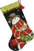 Dimensions, 71-09151, Snowman and Bear, Needlepoint Christmas Stocking Kit, 16" Long, Multicolor, 6...