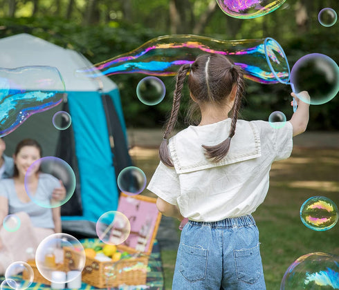 Roberly Bubble Wands Set, 15 Pack Big Bubble Wand Toy Set with Tray Bulk Funny Bubble Making Toys for Kids - Summer Outdoor Bubble Toys & Also Gif...