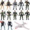 MCPINKY 13PCS Army Men Toy Set, Military Action Figures with Weapons and Toy Drone Special Operations Toy Soldiers for Kids Birthday Gift...