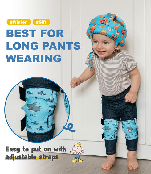 Simply Kids Baby Crawling Knee Pads (2 Pairs), Rodilleras para Bebe - Comfortable Knee Protector for Toddler, Infant, Girl, Boy, Crawler...