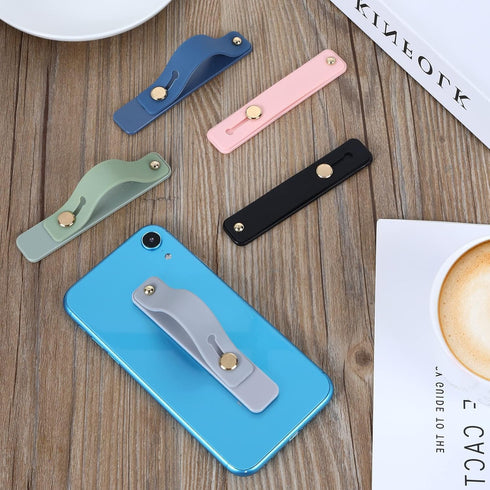 Cobee Phone Loop Finger Holder, 5pcs Phone Grip Straps Silicone Phone Finger Strap Finger Cell Phone Grip Universal Finger Kickstand for Most Smar...