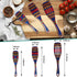 Spurtle Set, Wooden Utensils for Cooking, Kitchen Utensils Set, Pakkawood Kitchen Cooking Utensils Set, Apartment Essentials Wood Serving Spatula ...