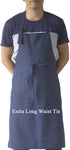 Navy Professional Resist Water Adjustable Extra Long Bib Apron 3 Pockets Home Kitchen Garden Restaurant Cafe Bar Pub Bakery for Cooking Chef Baker...