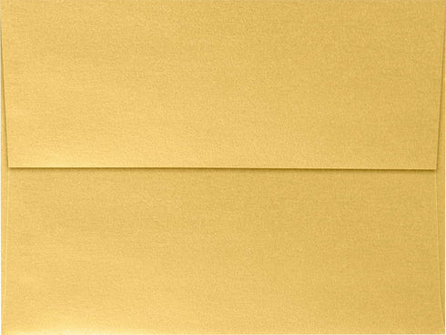 LUXPaper A7 Invitation Envelopes | Peel & Press | 5 1/4" x 7 1/4" | Gold Metallic | 80lb. Text | 50 Qty...