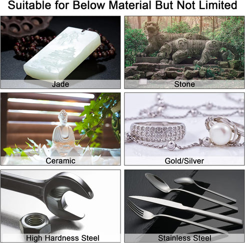 Stone Carving Set Compatible with Dremel, HOMEIDOL 12PCS Diamond Burr Bits for Stone Rocks Jewelry Glass Ceramics (4mm 5mm 6mm 8mm 10mm 12mm)...