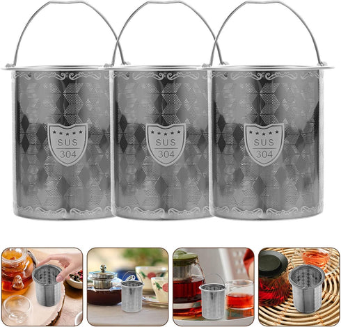 Luxshiny 3pcs Tea Strainers for Loose Tea Teapot Replacement Stainless Steel Mesh Strainer Tea Infuser Insert 7cm Tea Steeper Basket Filter for Te...